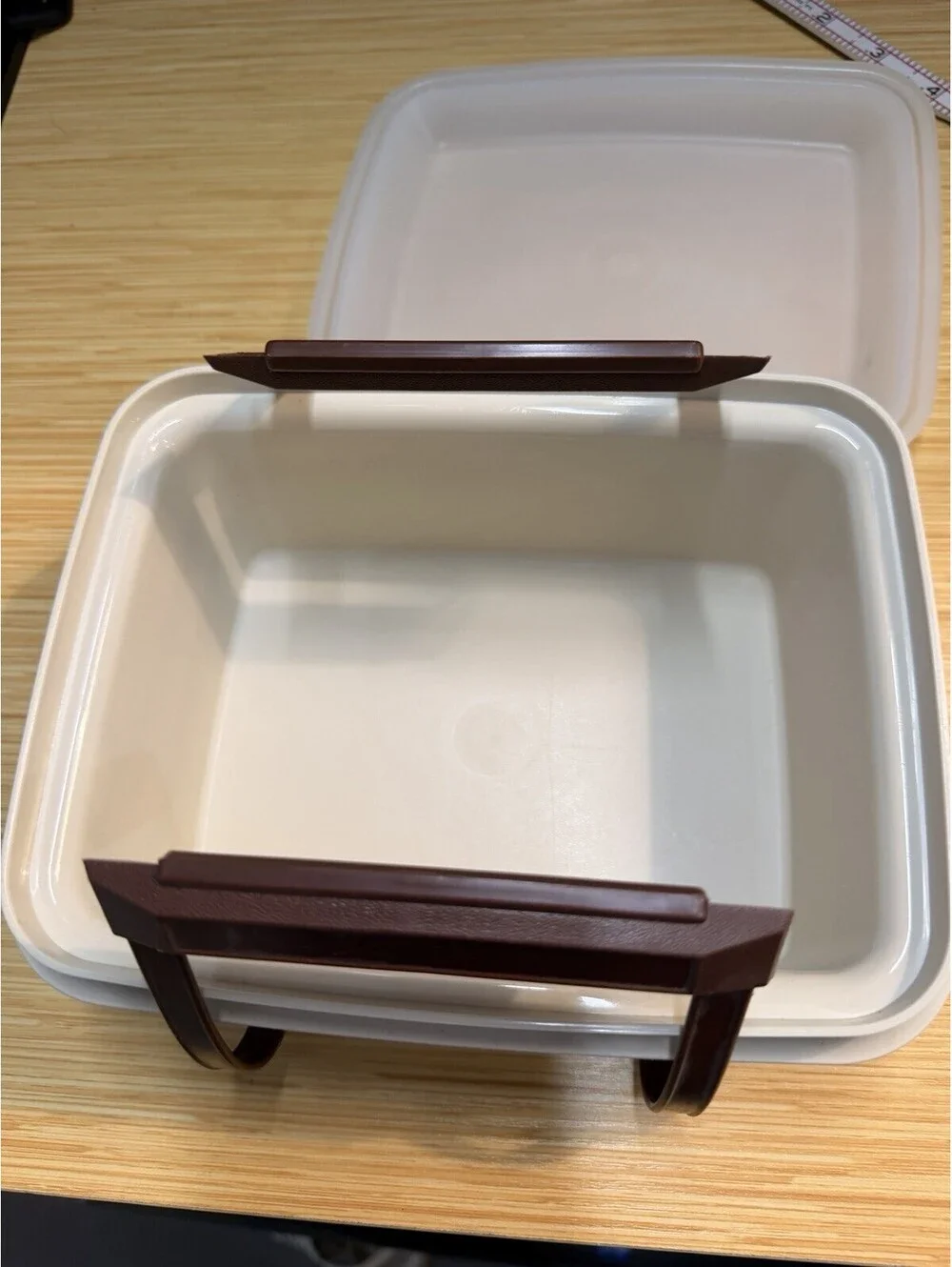 Vintage Tupperware Pak N Carry Lunch Box Carrying Case Handles Food Complete *